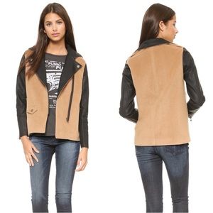 Lovers + Friends Darling Wool Blend Moto Jacket